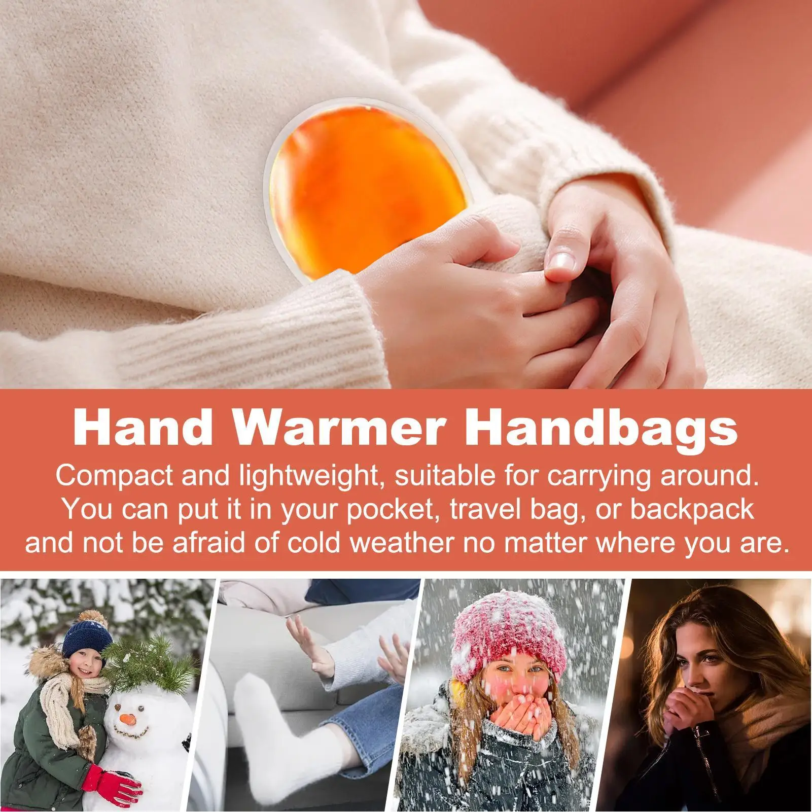 mini Gel Hand Warmer Round And Square Instant Heat PVC Packs Winter Reusable Long lasting Heat Warmer for skiing hiking