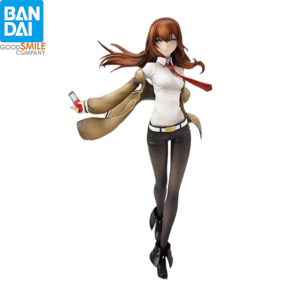 Brand New In Stock Good Smile Steins Gate Makise Kurisu 22cm PVC Cool Anime Coat Phone Figure Collectible Gift For Otaku Fans