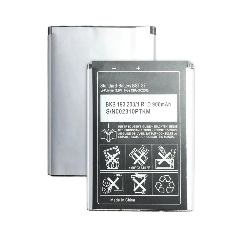 BST-37 For Sony Ericsson K750 D750i W800i W810i K600 K610i K200i K220i W810C W700C W710C W550C J100i T280i V600 Battery 2pcs