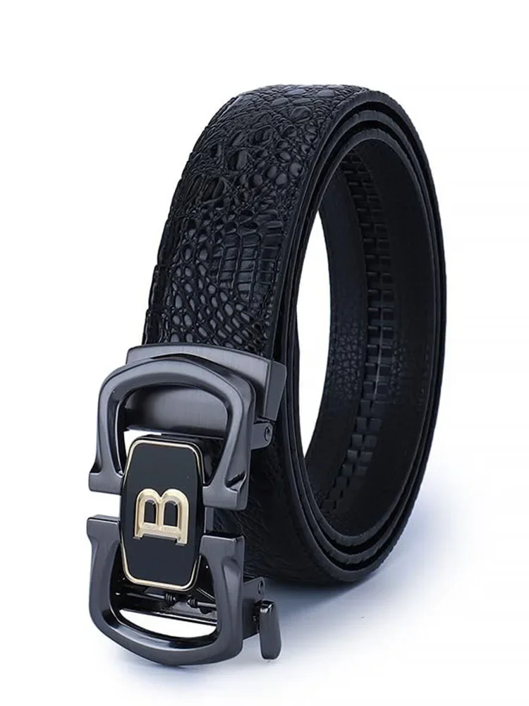 Men's Belt Fashionable Belt for Men Letter B Buckle Belt Male Boss Business Style