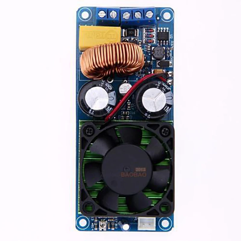 IRS2092S 500W Mono Channel Digital Amplifier Class D HIFI Power Amp Board + FAN
