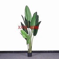 120-200cm Large Artificial Banana Tree Tropical Fake Plants Palm Leafs Monstera Green Plastic Jungle Plant for Home Office Decor