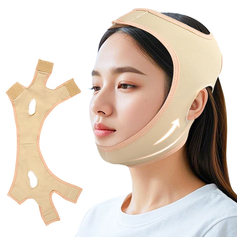 탄성 페이스 슬리밍 붕대 V 라인 페이스 셰이퍼 여성 턱 뺨 리프트 업 벨트 페이셜 마사지 스트랩 페이스 스킨 케어 도구 뷰티