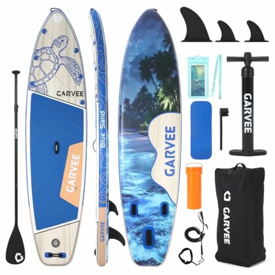 

Inflatable Paddle Board,11FT Inflatable Stand Up Paddle Board with Premium SUP Paddleboard Accessories, Wide Stable Design, Non-Slip Comfort Deck for All Skill Level