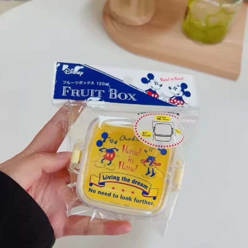 Disney Prinzessin Mini Bento Box Cartoon Mickey Minnie Outdoor Picknick Obst Snack Box Einzigen Schicht Lagerung Student Tragbare Geschenk