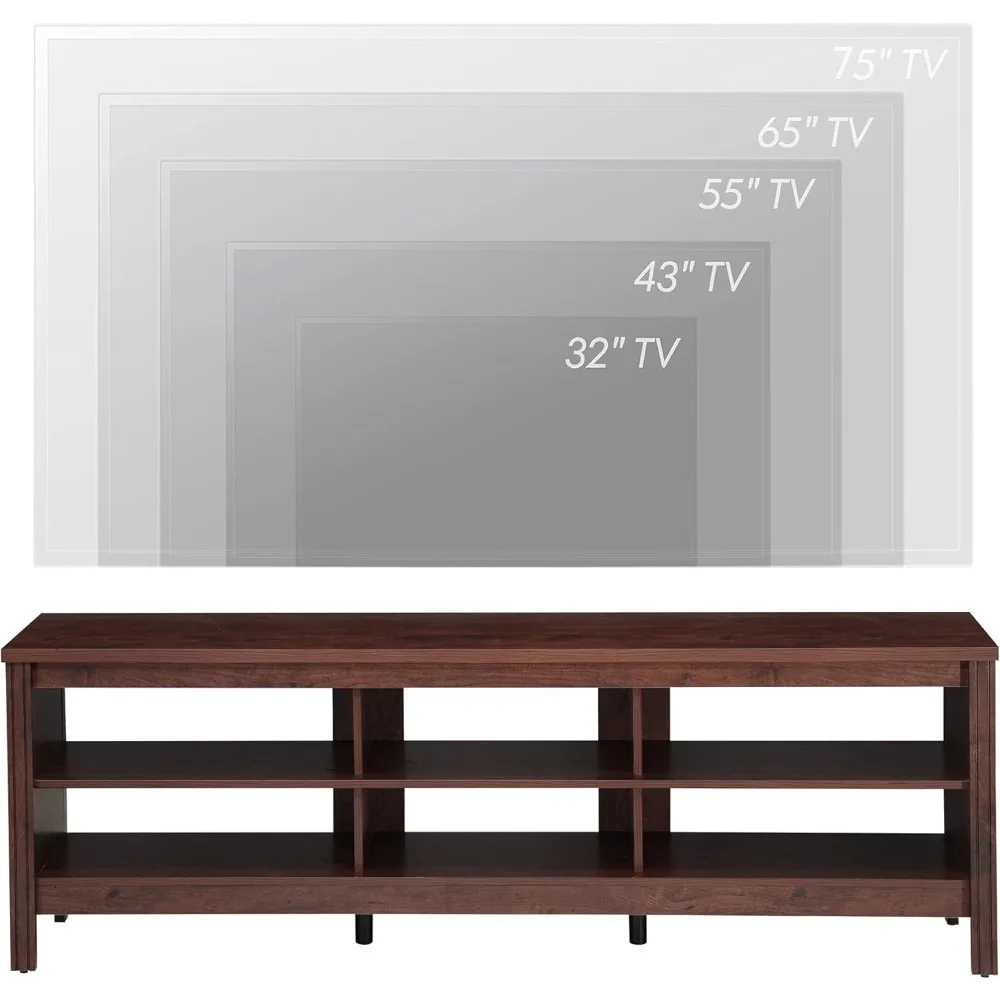 حامل تلفزيون المزرعة لتلفزيون 75 بوصة مع 16 لونًا بإضاءة LED، ومركز ترفيه LED لتلفزيون 65+ بوصة، وحوامل تلفزيون #6