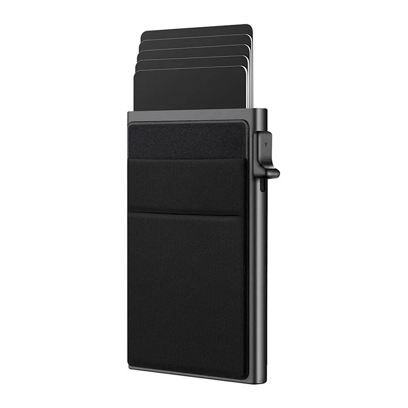 Innovative Design Men's Aluminum Alloy RFID Side Push Card Box Card Pack Metal Bank Card Clip