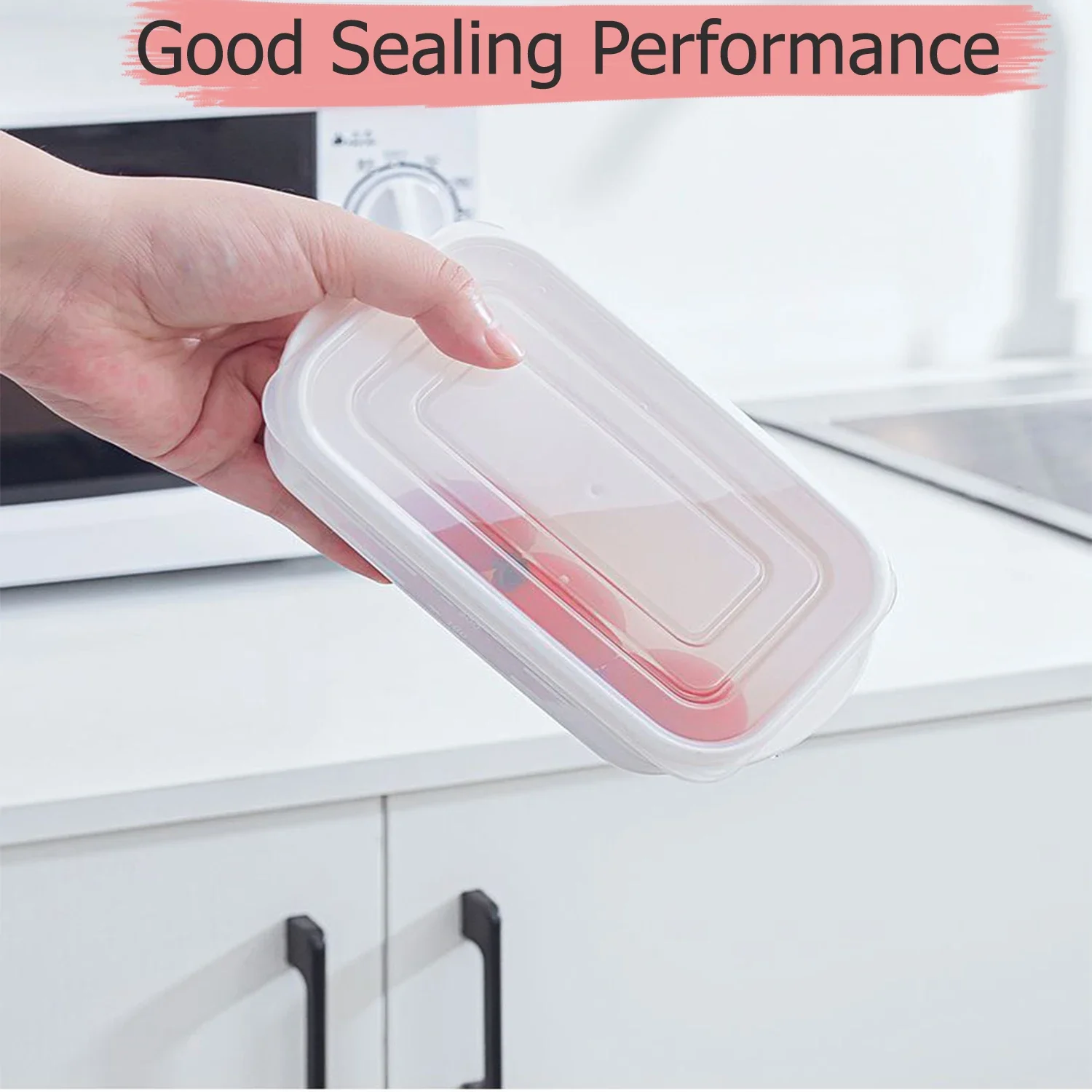 Plastic Covered Fresh-keeping Box Food And Fruit Storage Sealed Freezer Kitchen Organizer Storage Container Frozen Sealed Box