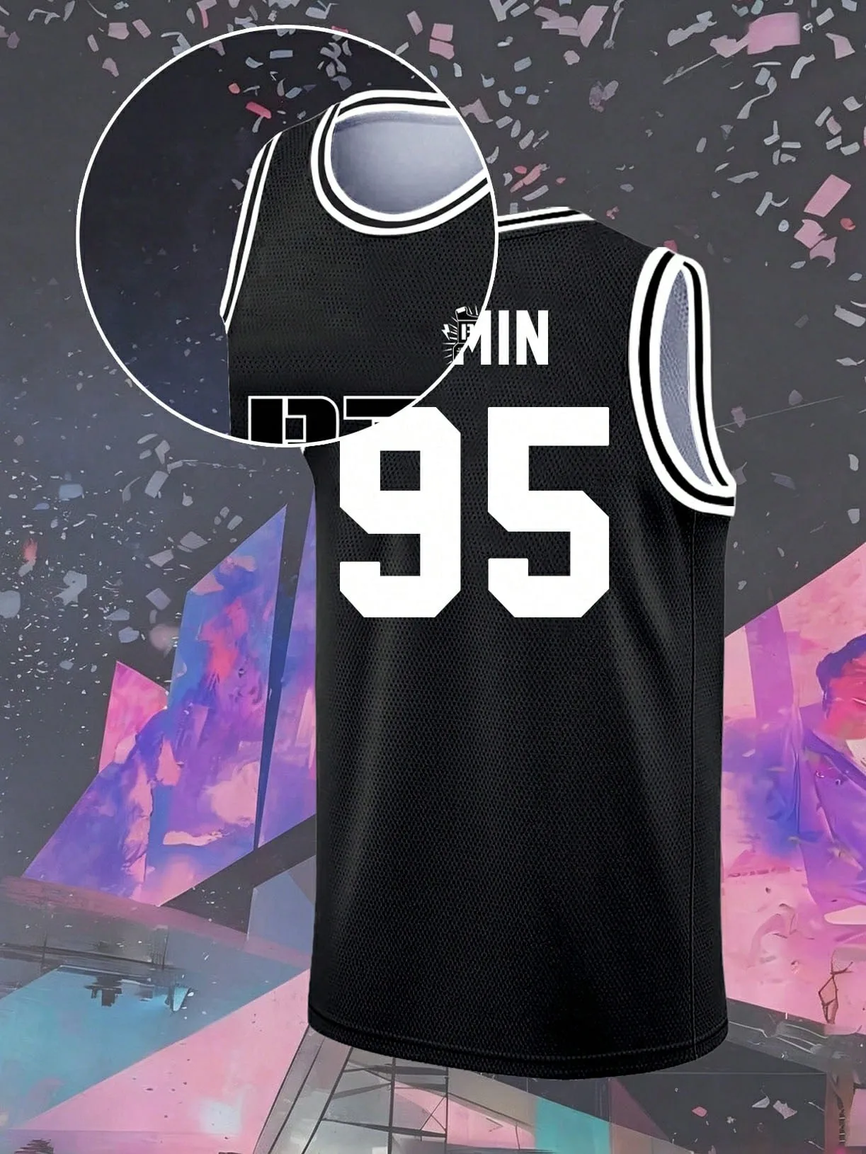 Fashion Men #92 Jersey Black Mesh Sleeveless Basketball Style Tank ARMY Fan Merch Casual Sport Streetwear Outfit view 3