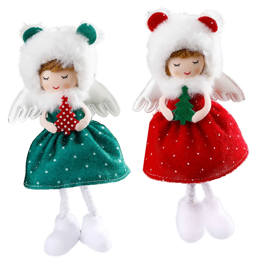 

2pcs Angel Hanging Ornaments Christmas Tree Pendants Xmas Decor Holiday Party Decoration Home Garden Display Gift