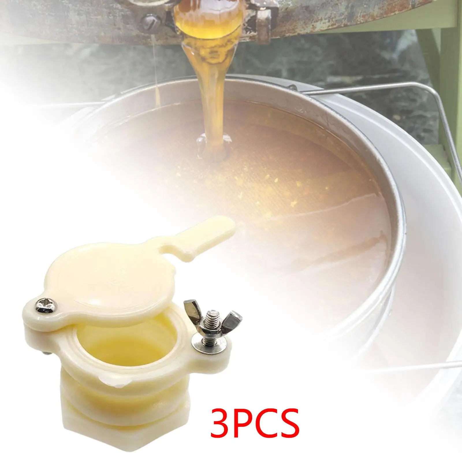 6x3 Pieces Honey Gate Valves Sturdy Beekeeping Tool for Garden Beekeepers Farm White