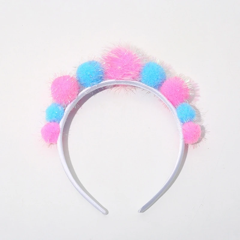 pom poms bandana pom pom hairband ano festa headwear para menina