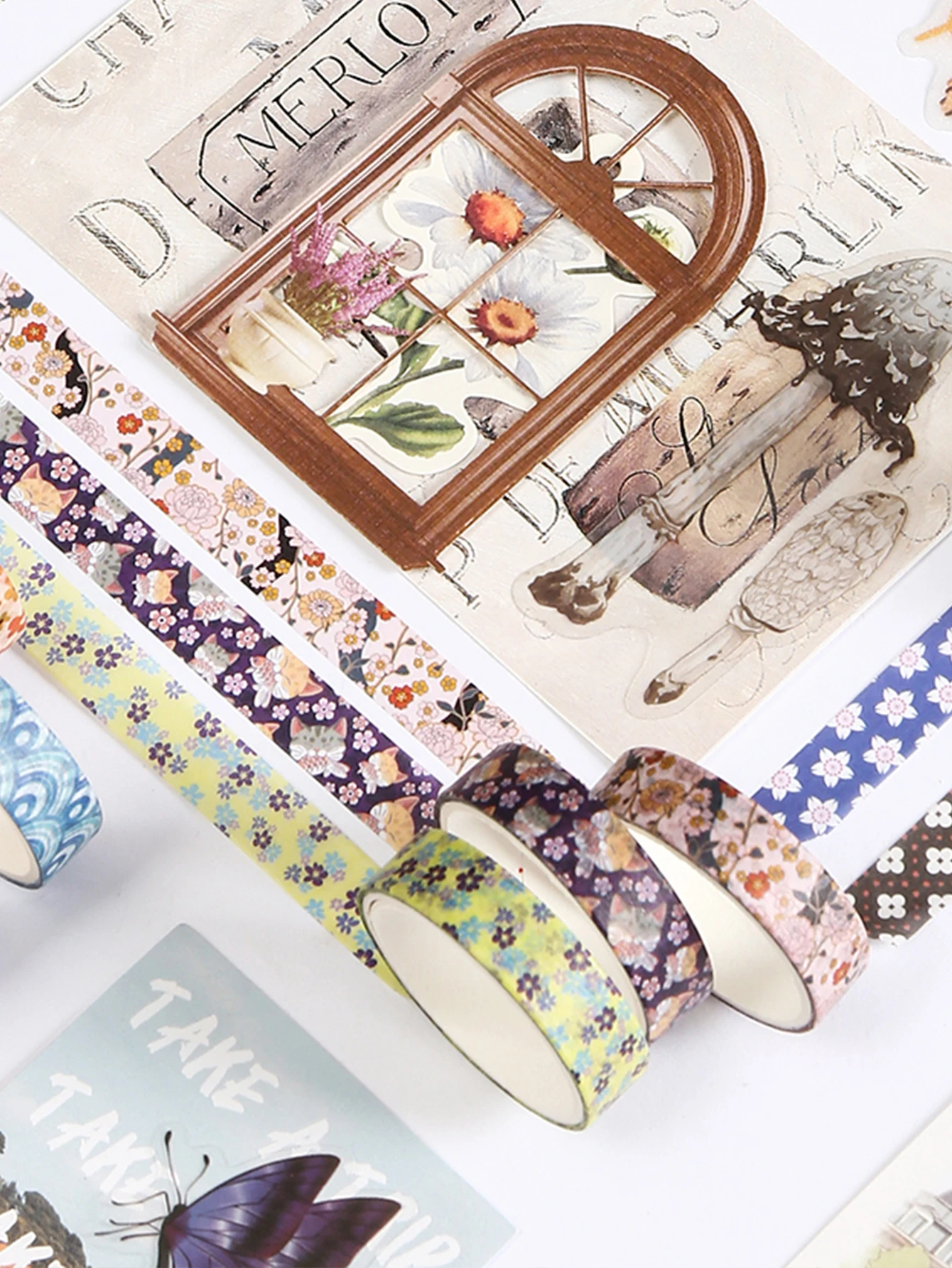 5 Rolls/Box, Various Styles Of Washi Tape, Masking Tape For Holiday Gifts And Birthday Gift Box Packaging, For Precision Work, S