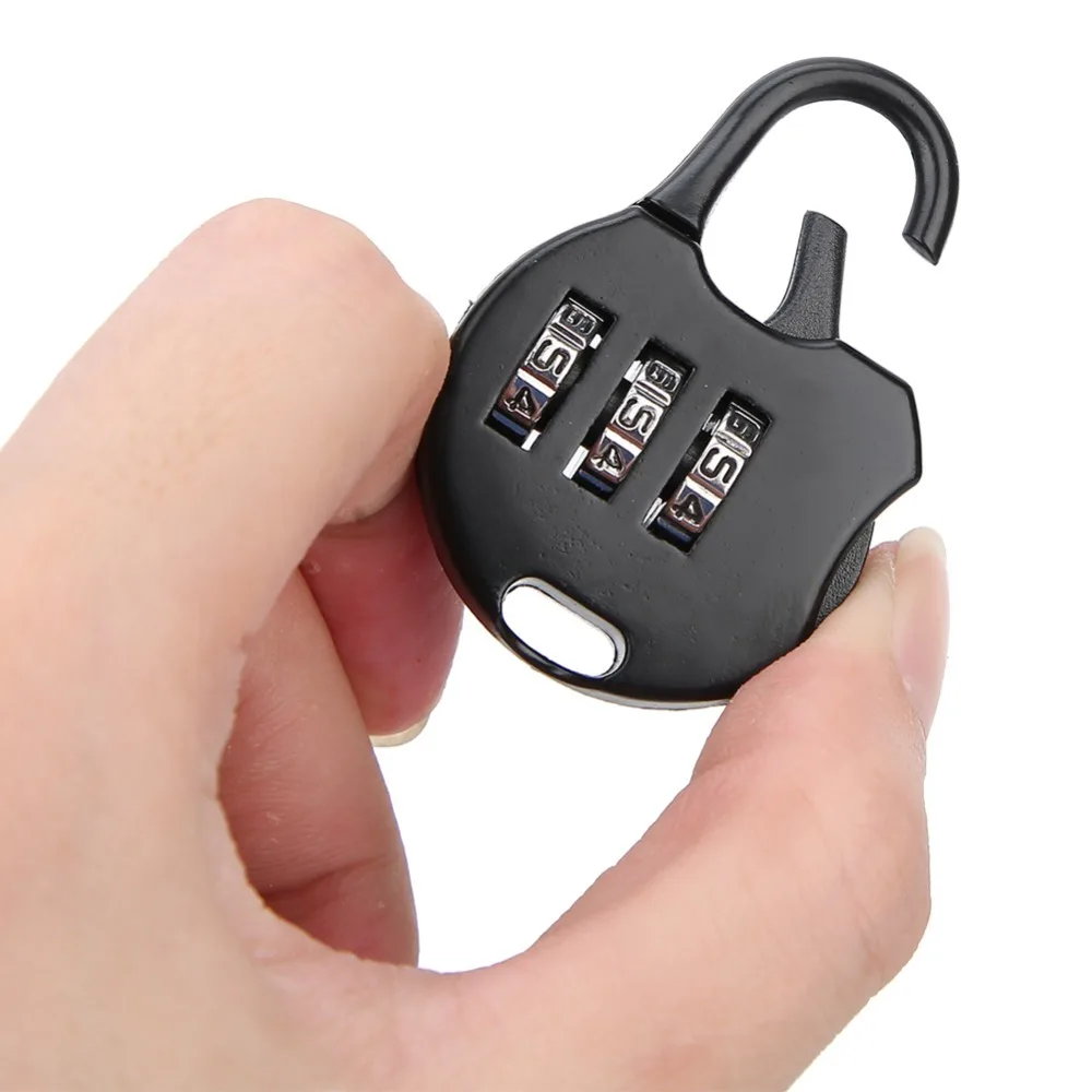 

6Pcs Lightweight 3 Digit Password Padlock Resettable Metal Security Lock Digit Code Lock Backpack