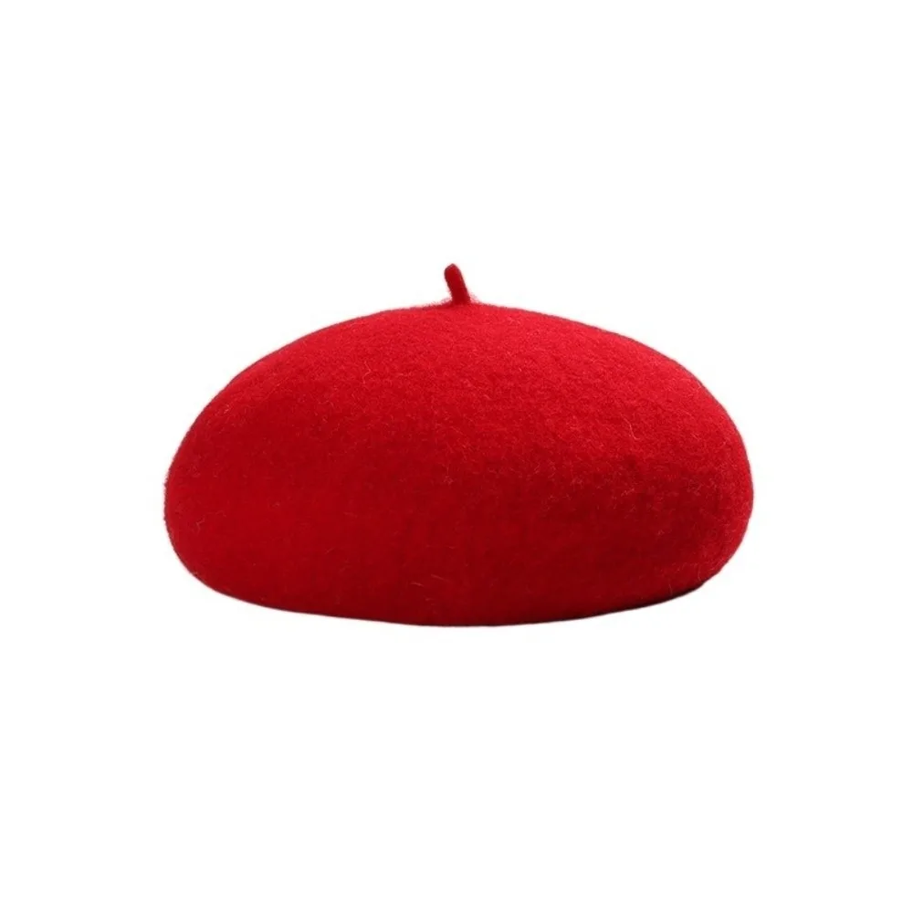 

Fashion Cloud Women Wool Berets Plush Elastic British Beanie Hat Keep Warm Solid Color Artist Hat Girls
