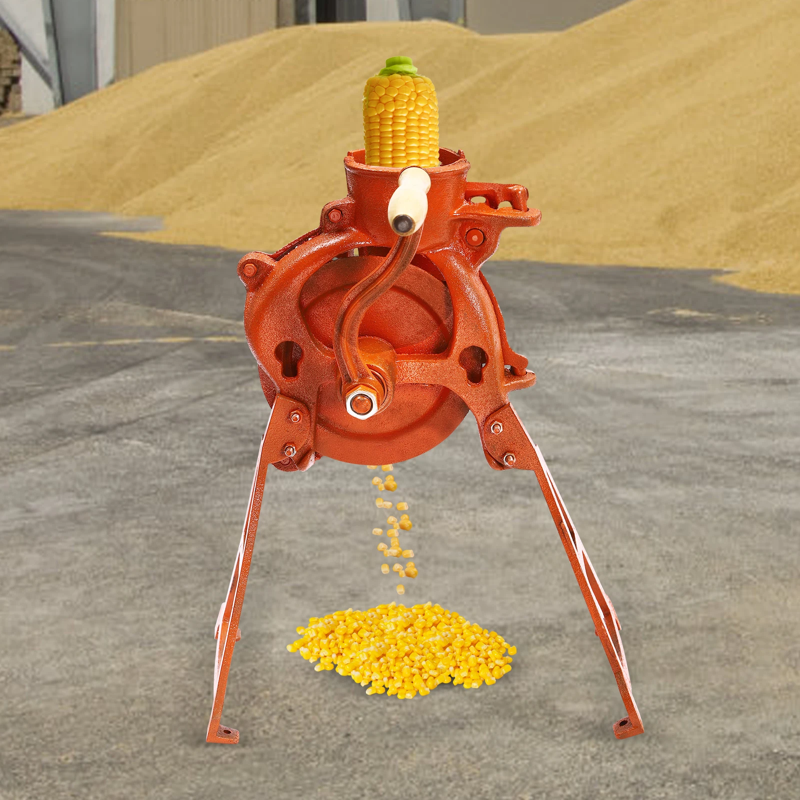 

Manual Cast Iron Corn Thresher with Wood Handle- High Efficiency 5-10s Per Ear,Lightweight Portable for Home/Small Farm