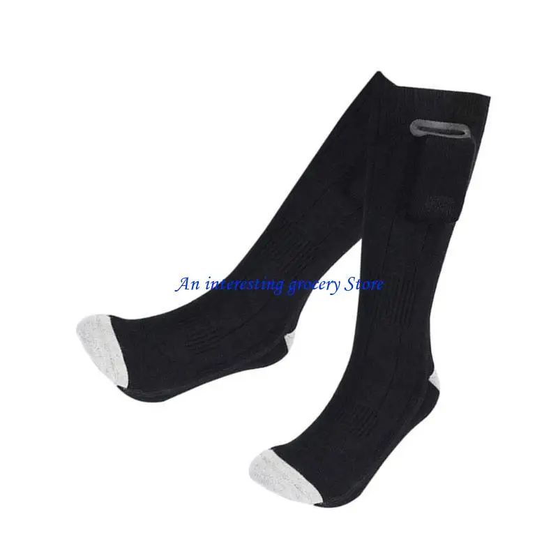 

Носки с подогревом 652D для мужчин и женщин, термоноски с перезаряжаемой батареей для холодной погоды, моющиеся зимние теплые на