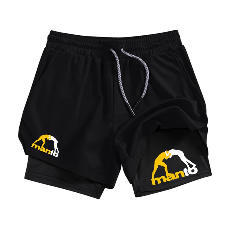 

Мужские шорты MANTO BJJ с карманами, для бега на открытом воздухе, с завязками, удобные, с эластичной талией, дышащие, для спорта и фитнеса
