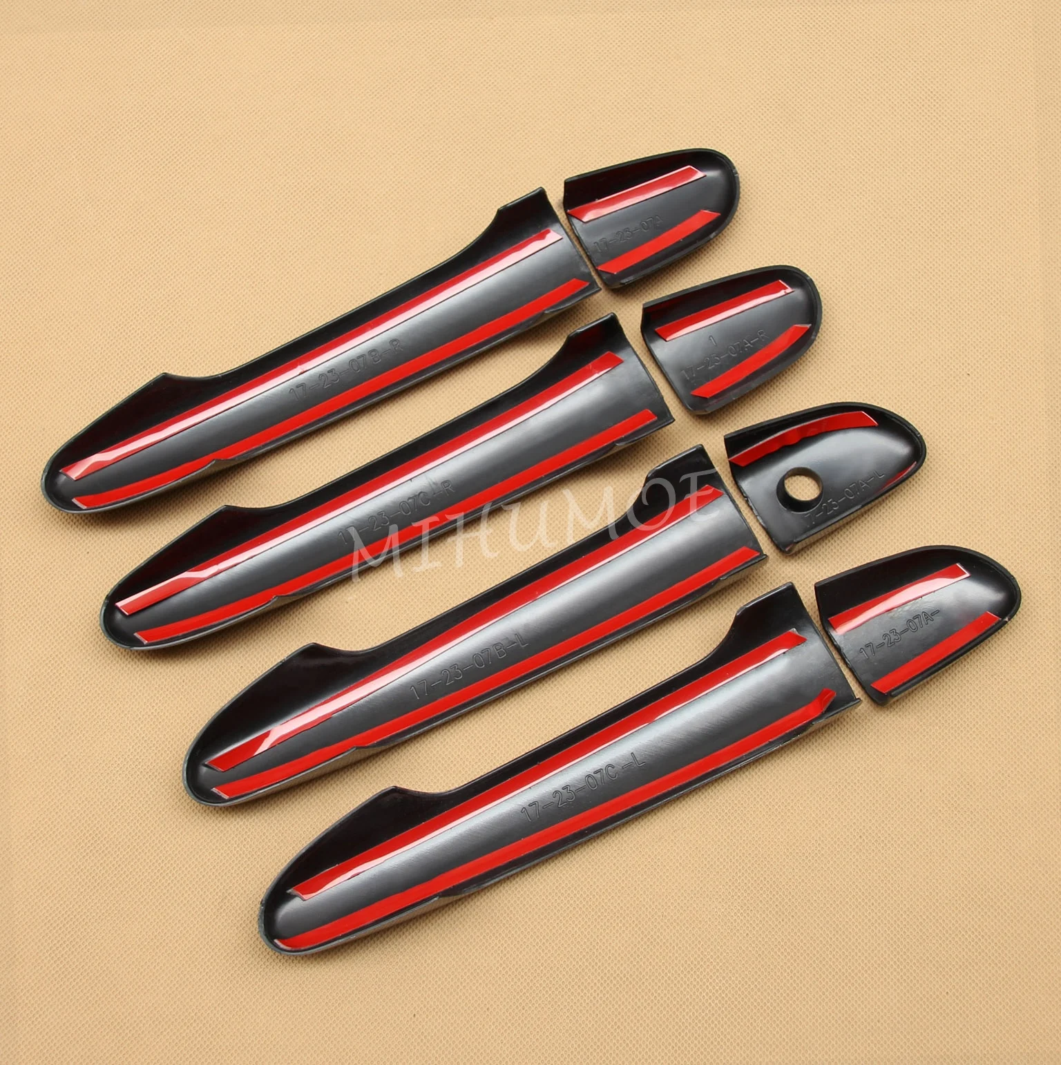 غطاء مقبض الباب الزخارف اكسسوارات لمازدا 2 3 6 CX-3 CX-5 CX-9 CX3 CX5 CX9 2018-2024 ألياف الكربون #6