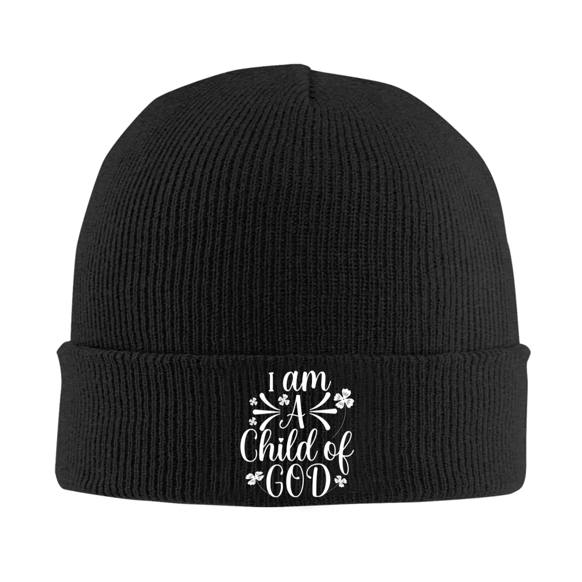 Child of God Christian Faith Bible Quote Beanie Hats  Bonnet Hats Men Women Retro Outdoor Sport Knit Hat Autumn Winter Caps