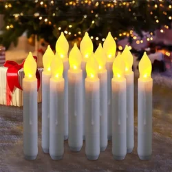 LED Long Candle Simulation Smokeless Electronic Candle Light Yellow Light with Flashing Tea Light Wedding Birthday Party Decor