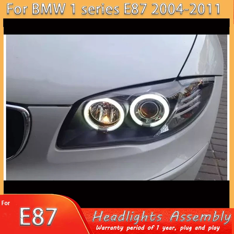 

Автомобильные фары для BMW 1 серии E87, светодиодные фары 2004-2011, 120i, 118i, головной свет, линзы проектора, DRL, автомобильные комплектующие