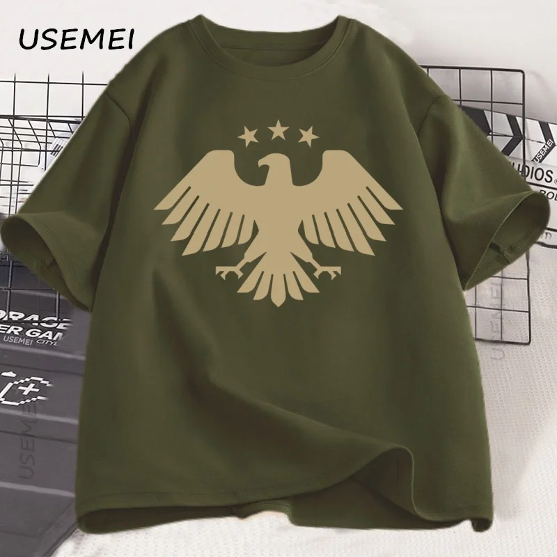 Männer T-Shirt Adler von Syrien Grafik T Shirts Casual Baumwolle Kurzarm Syrische T Shirt Mann Frau Streetwear Lose T-shirts