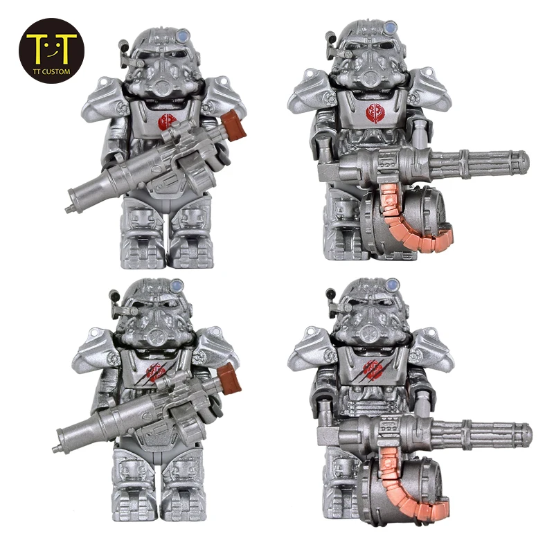 Mini figurines d'action de soldats militaires pour enfants, figurines d'action d'anime, armes, robot Mecha, blocs de construction, briques, jouets de bricolage, cadeau, 1 pièce