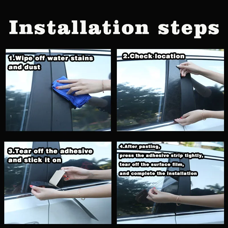 سيارة لامعة البيانو الأسود عمود المشاركات نافذة الباب غطاء الكسوة ملصق اكسسوارات السيارات الخارجية لنيسان سنترا 2020 2021 2022 #4