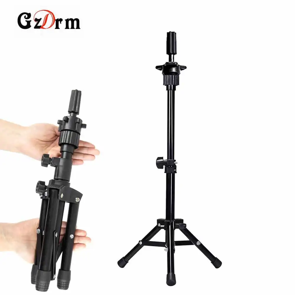 

57cm Wig Stand Tripod Mannequin Head Stand, Adjustable Holder for Cosmetology Hairdressing Training