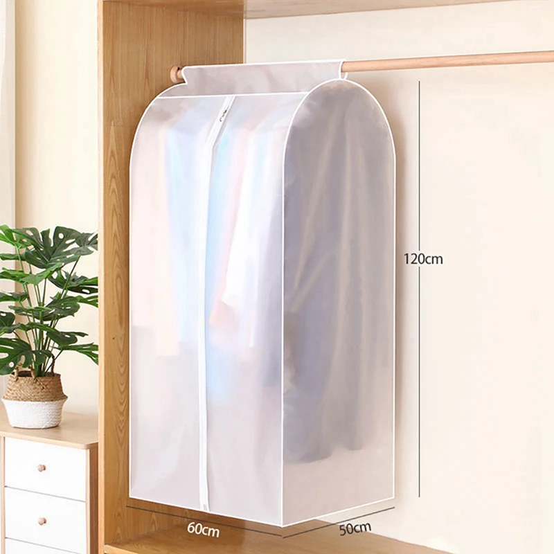 2PCS Clothing Rack Dust Cover Clothes Hanging Bag Enclosed Clothes Rack Floor Hanger Cover Wardrobe Storage Cover A