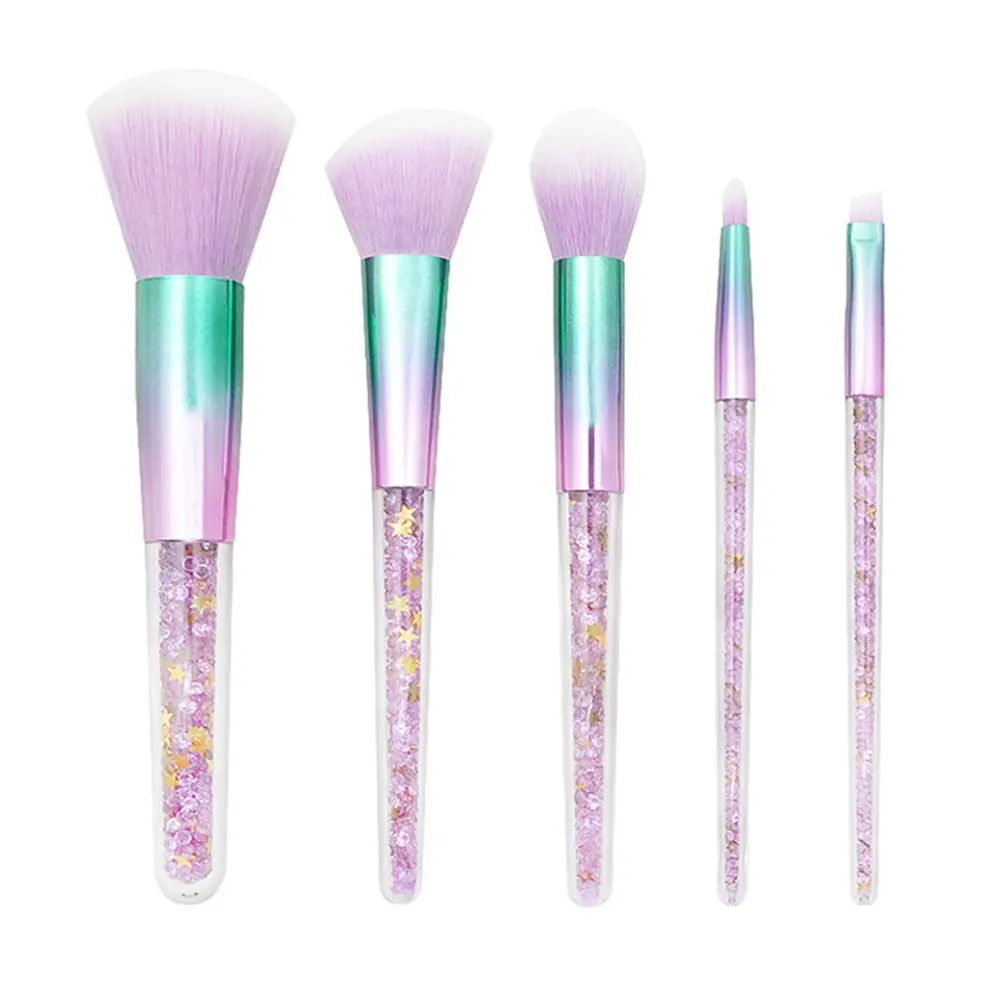 5Pcs Professional Makeup Brush Set – Ultra Soft Dense Bristles for Flawless Application, Beginners & Experts