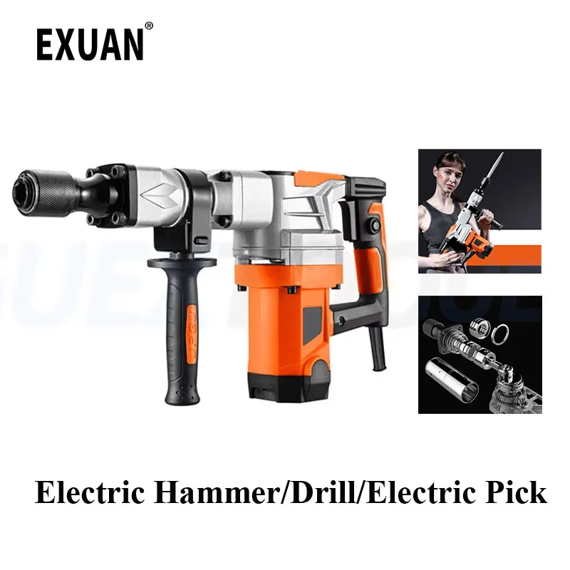 

5580W Electric Hammer Drill Electric Pick Impact Drill For Concrete Slotting Water Electricity Installation Rotary Rechargeable