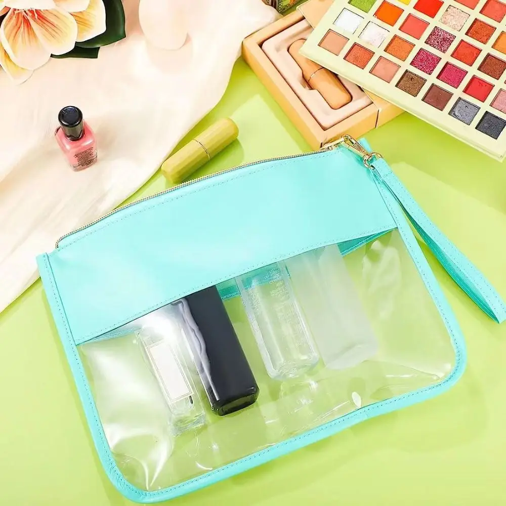 Transparent Traveling Toiletry Bag Portable PVC Waterproof Makeup Organizer Large Capacity Storage Bag