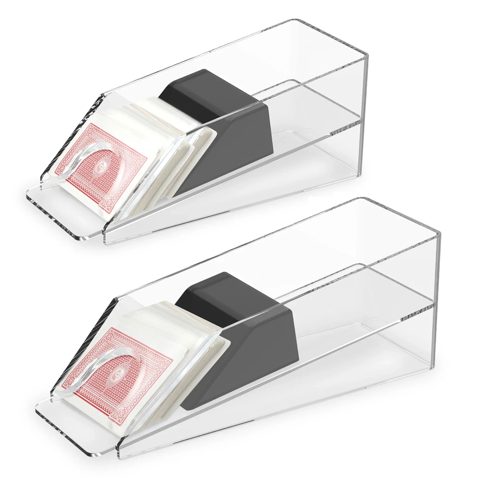 

4/6 Deck Blackjack Shoe Discard Tray Card Shoe Texas Hold'em - Casino Gift for Kids & Adults Home Games Toy