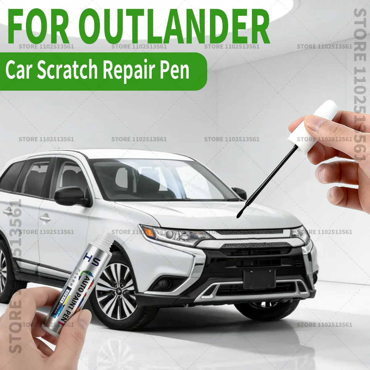 

Ручка для ремонта автомобильной краски для Mitsubishi Outlander, аксессуары для ремонта царапин, белый W85, коричневый, черный X42, красный P26, серый