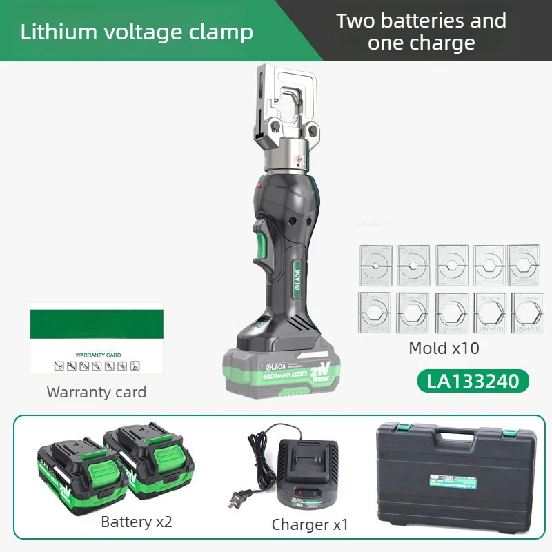 

21V Lithium Battery Powered Crimping Pliers Electric Hydraulic Tool Portable Wire Crimper Digital Display