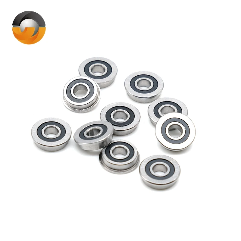 F695RS Bearing 5x13x4mm 10Pcs Flange Bearing Rubber Sealed for VORON 2.4 Ender 3 Pro K1 3D Printer Linear Rail Idler Pulley