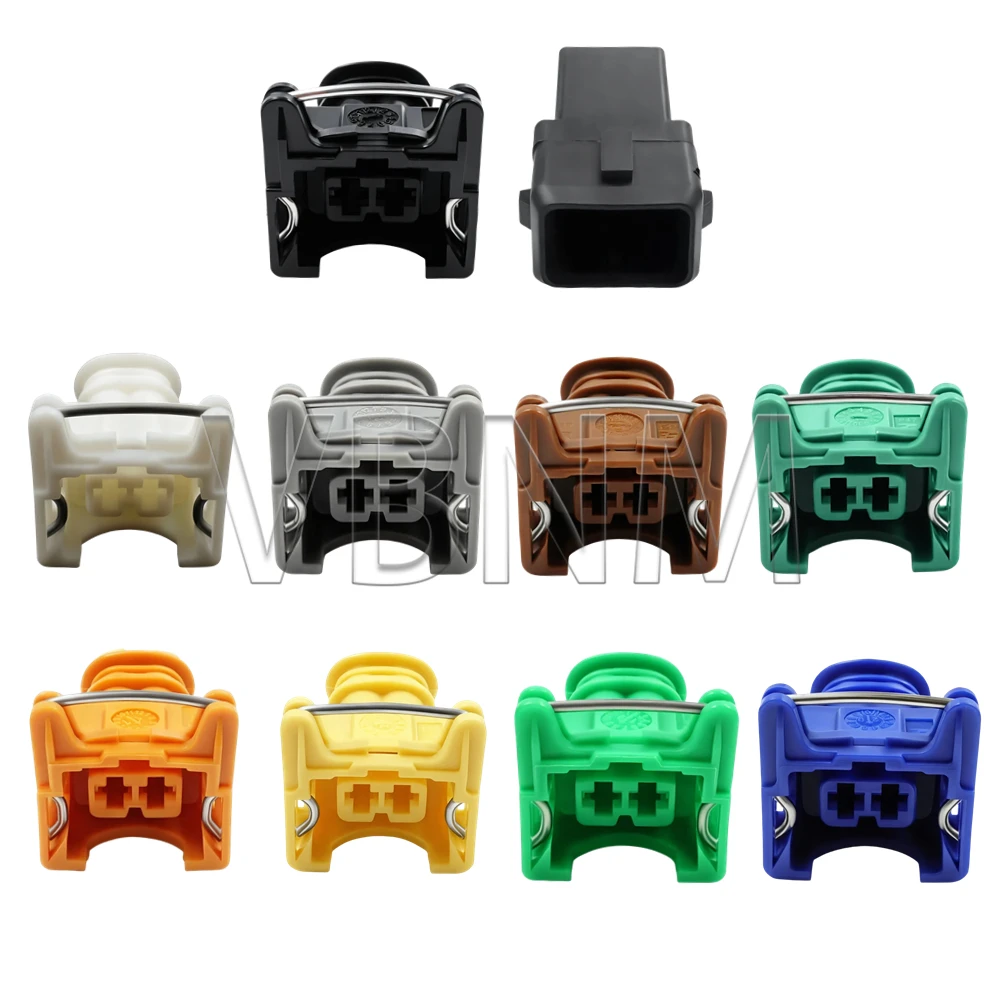 Conector de 2 pines/vías EV1 Junior Power Timer JPT Jetronic Kits para inyector de combustible 282189-1 Naranja Azul Verde Negro para coche