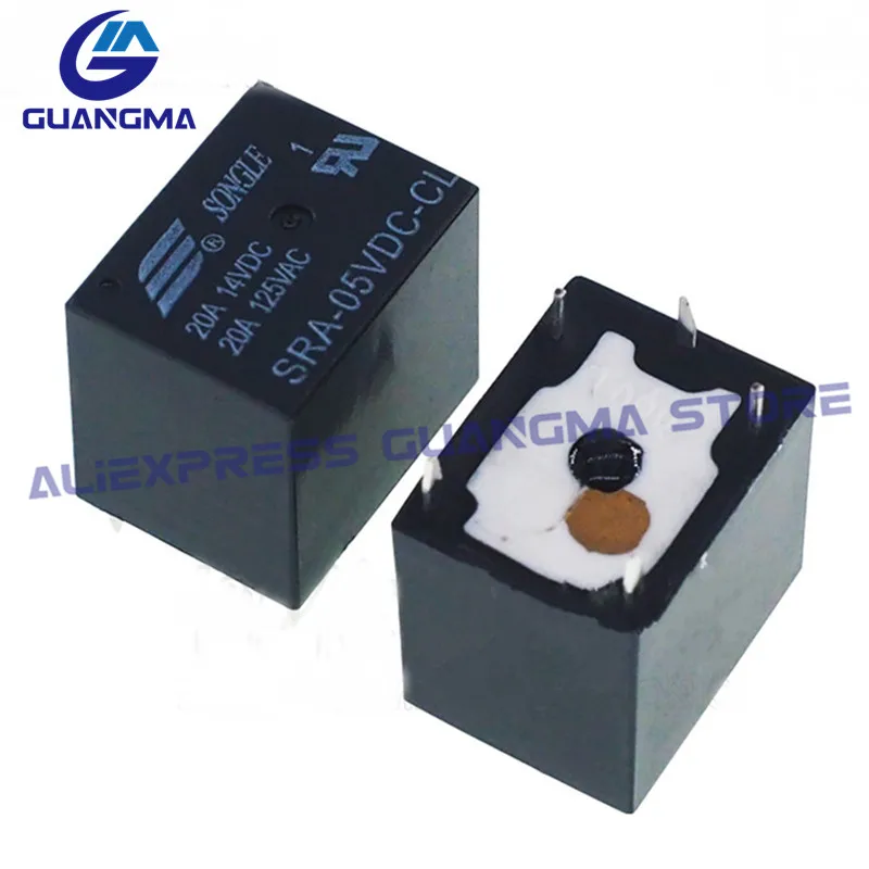 5PCS Relay SRA 05VDC AL SRA-12VDC-AL SRA-24VDC-AL -CL 20A 14VDC 4Pin 5Pin SRA-05VDC-CL SRA 12VDC CL SRA-24VDC-CL DC5V 12V 24VDC