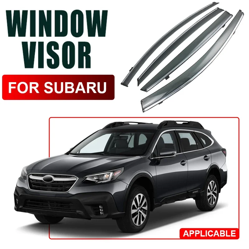 4pcs PC For Subaru CROSSTREK Forester Impreza OUTBACK SOLTERRA XV 2012-2025 Car Window Visor Waterproof External Auto Accessory