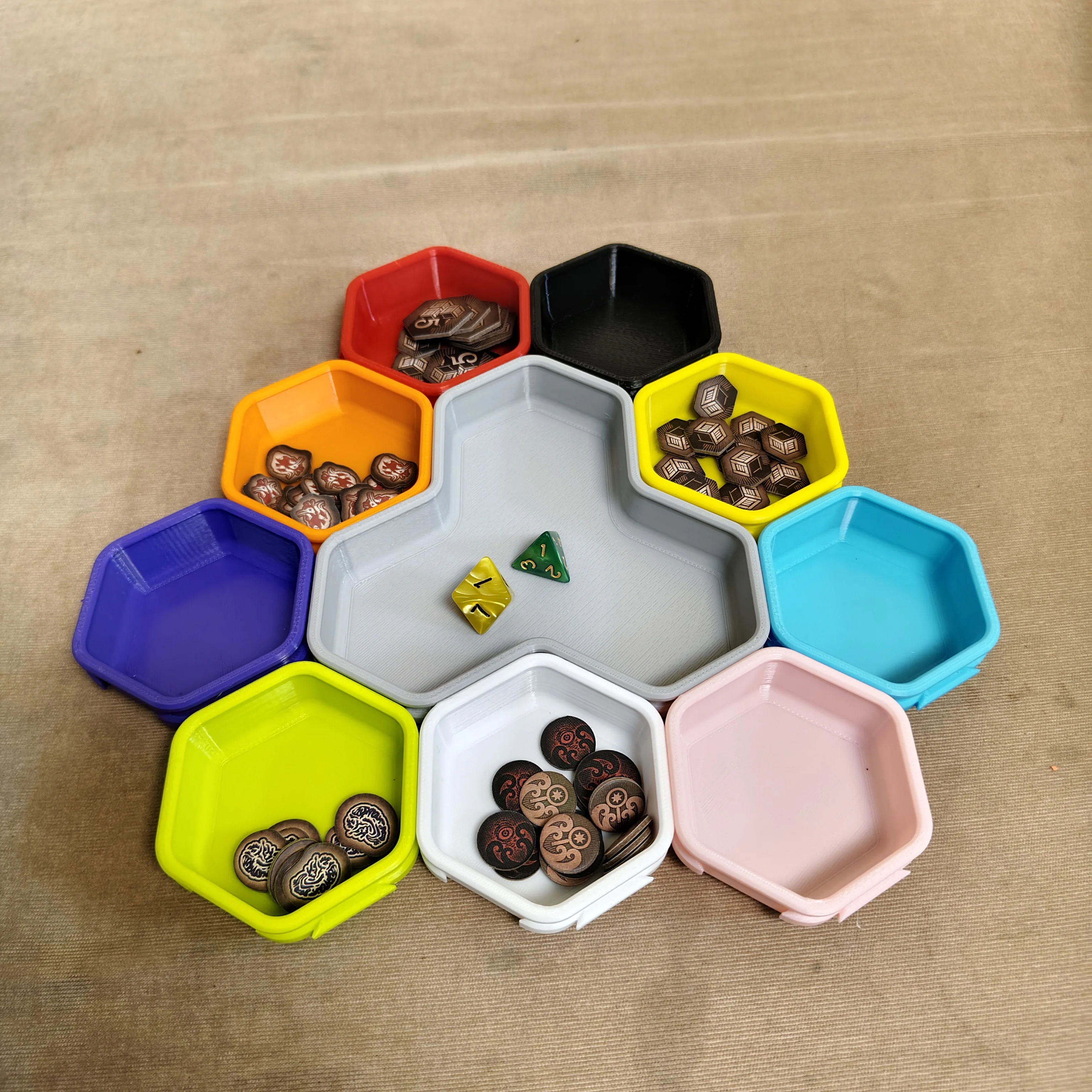Board Game Verdant - Token-Tray Brettspiel-Aufbewahrungsbox Tragbare Brettspiel-Zubehörbox Spielrequisiten Script-Kill