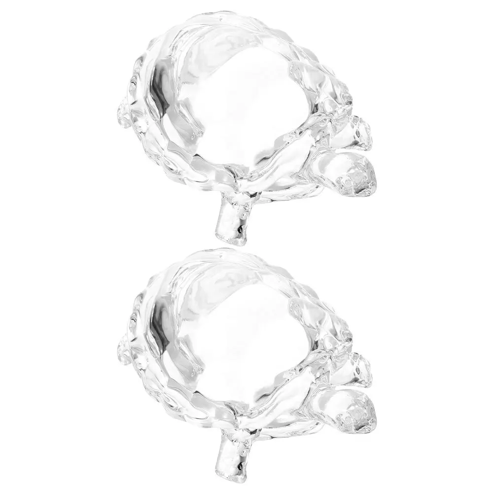 

2Pcs Glass Turtle Statue Small Transparent Figurines Feng Shui Animal Sculpture for Home and Office Decor Chinese Turtle Statue