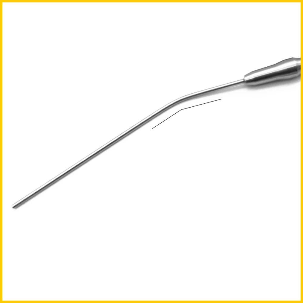 Aspirator Ear Otology Straw Tip Straight Curved Stainless Steel Animal Pet White Rat Surgery Experimental Equipment Supplies
