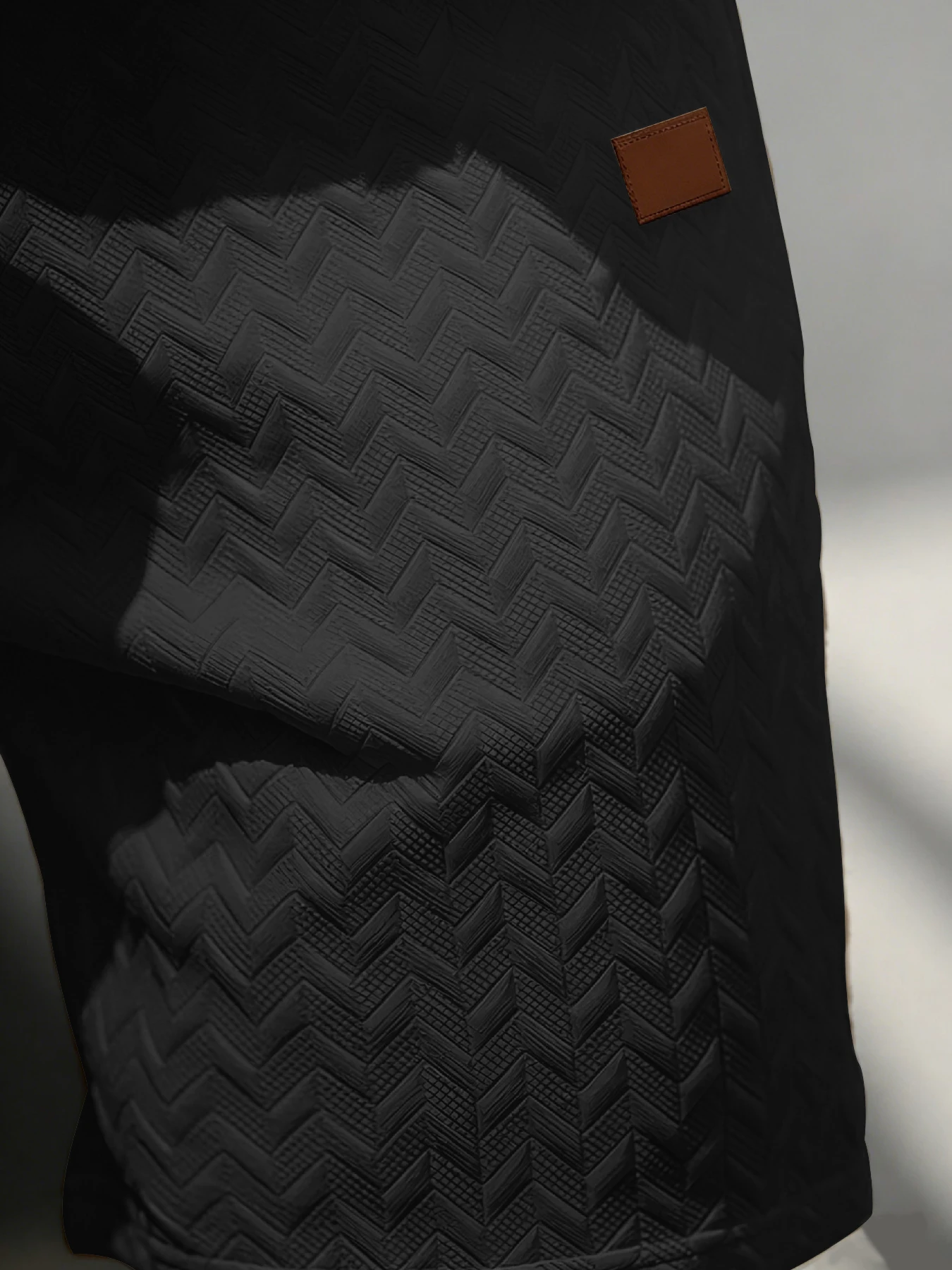 Neue sommerliche Freizeit-Sportshorts: Mit einem gestrickten, leicht dehnbaren Jacquard-Design bieten diese einfarbigen Shorts eine schlichte Optik. – Detail 11