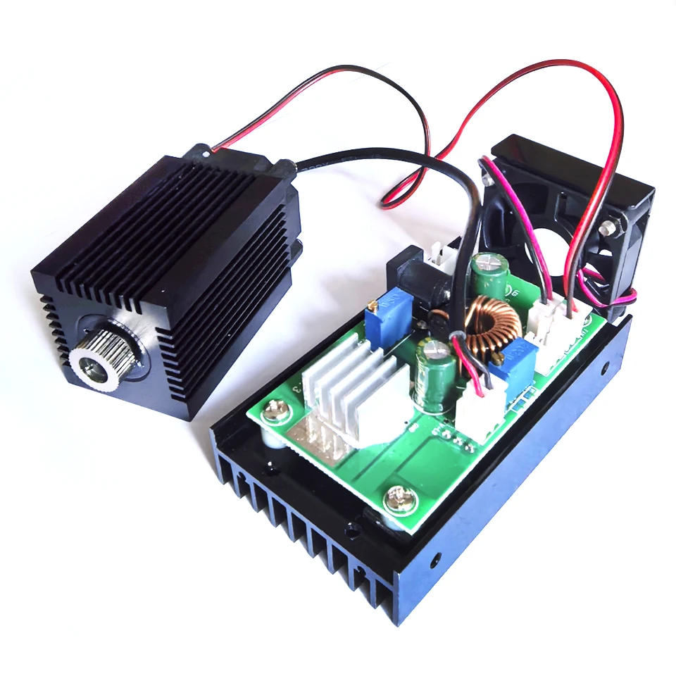 5W Powerful 980nm 5000mW IR Laser Module Focusable Dot DC12V Driver with Fan Cool