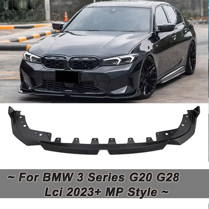 

Car Front Bumper Splitter Lip Spoiler Diffuser Guard Body Kit Cover For BMW 3 Series G20 G28 320 325 330 Lci 2023+ MP Style