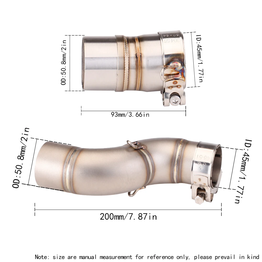 For YAMAHA R6 full Motorcycle Exhaust System Escape Slip On 51MM Front Tube Link Pipe Connect 51MM muffer