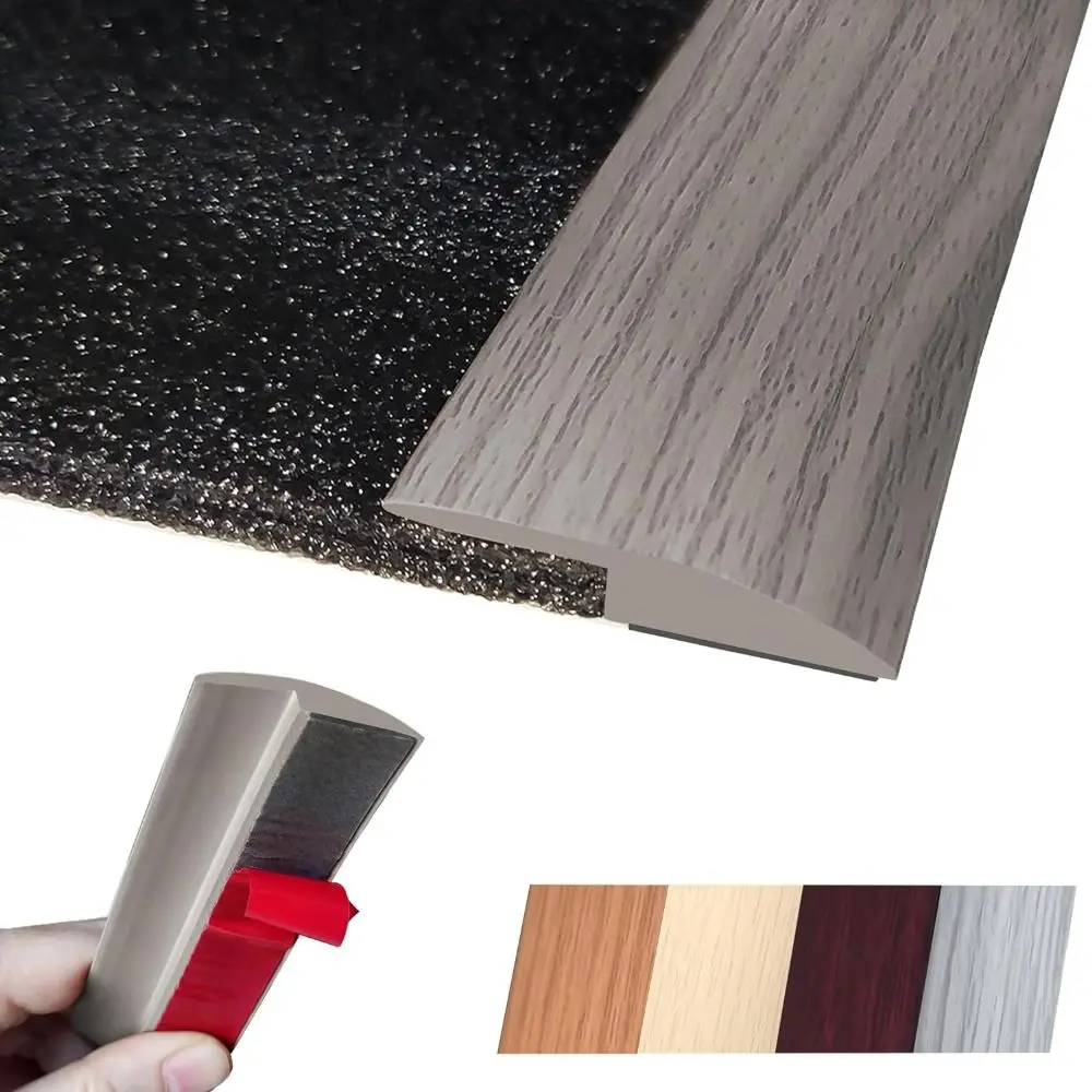 Carpet To Tile Floor Transition Strip Self Adhesive Wear-resistant Threshold Cover Household Cuttable Flat Button Strip Doorway