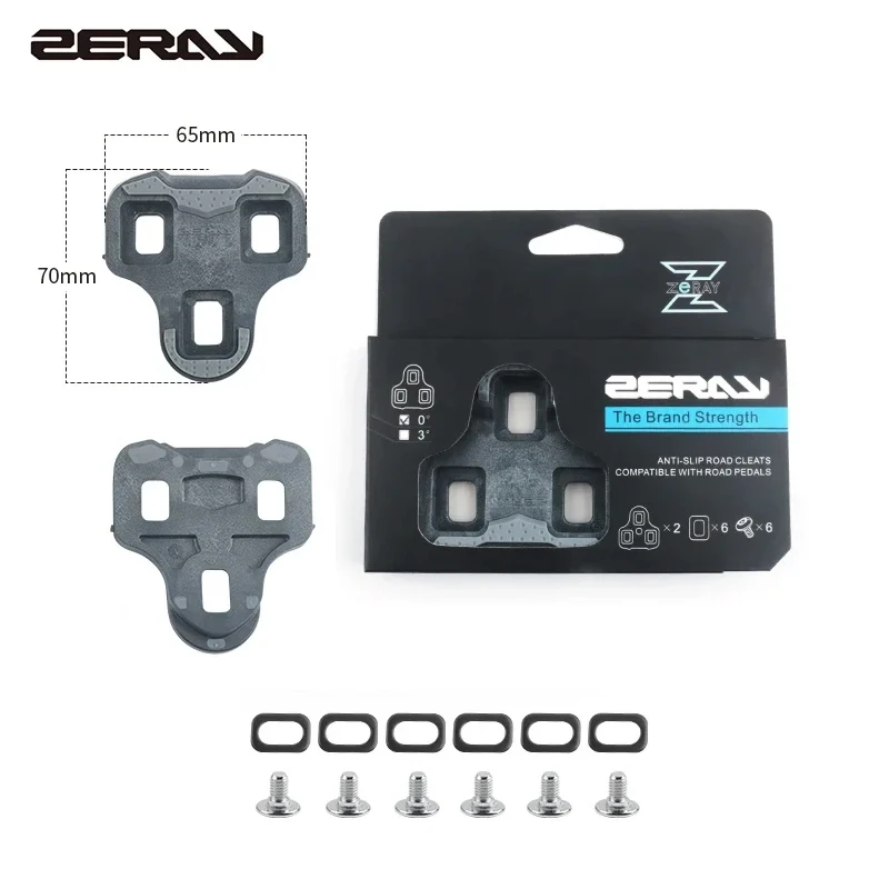 

ZERAY ZP-115/ZP-11 Bicycle Without Clip Pedal Self-locking Pedal Bicycle Accessories 20 ° 3/6 ° Locking Plate Road / MTB Pedal